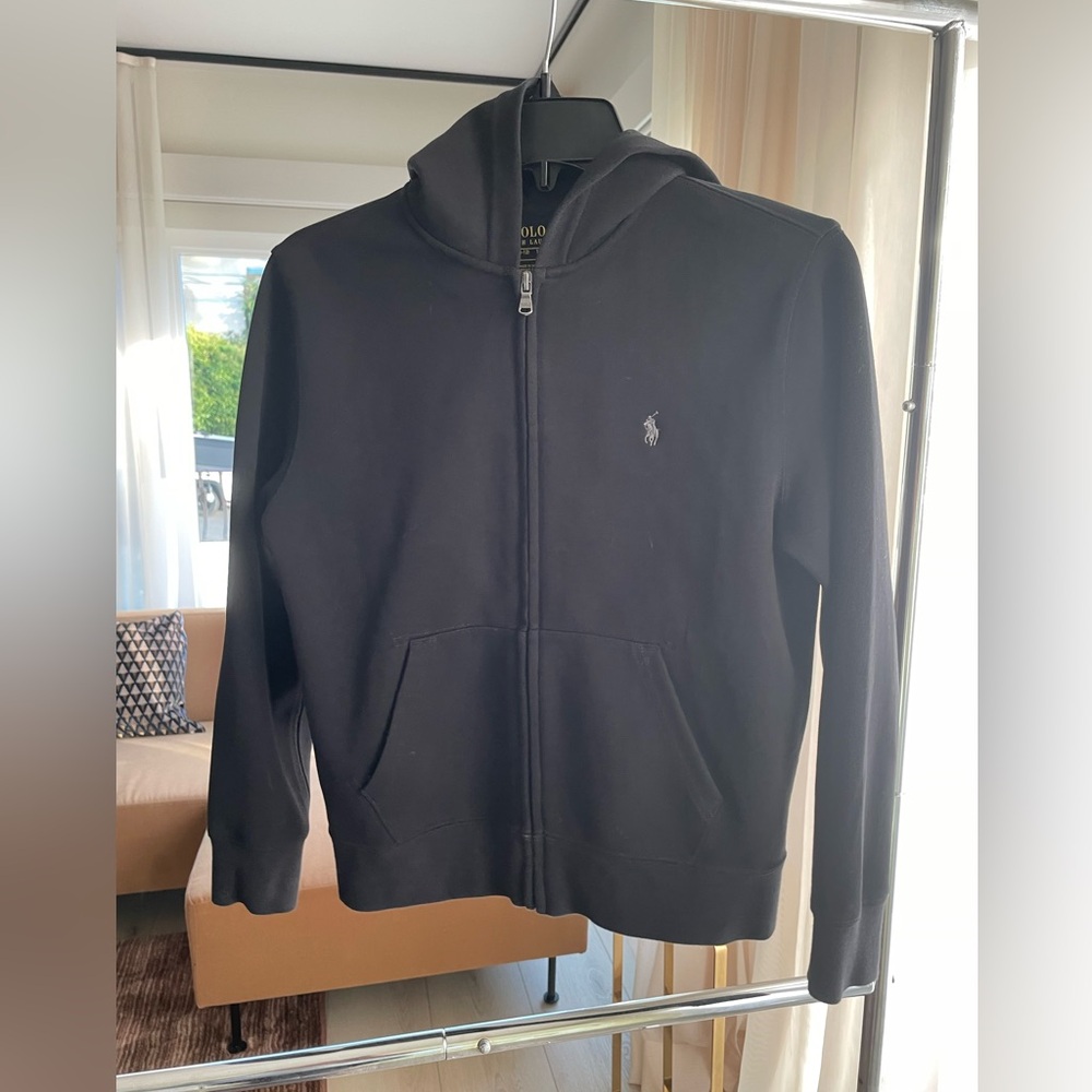 Polo Ralph Lauren Black Zip-Up Hoodie